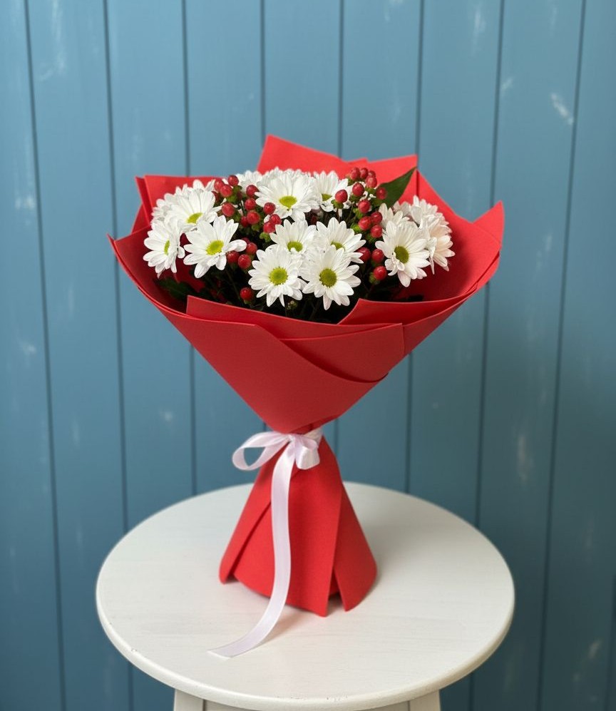 Букет цветов из: Хризантемы в Ореховке