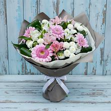 Букет цветов из:  Герберы, Альстромерии и Хризантемы в Ореховке