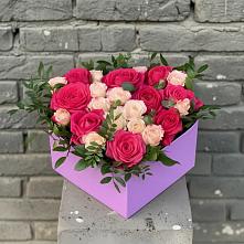 Цветочная композиция из Розы в коробке в Ореховке