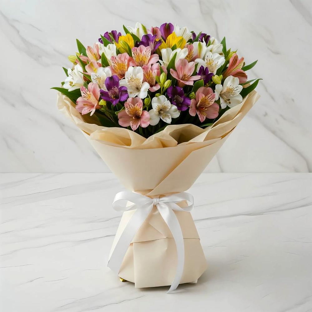 Букет цветов из: Альстромерии в Ореховке