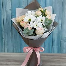 Букет цветов из:  Хризантемы и Розы в Ореховке
