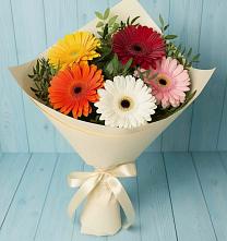 Букет цветов из:  Герберы #REPLACE_PRED# Ореховке