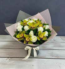 Букет цветов из:  Орхидеи и Розы в Ореховке