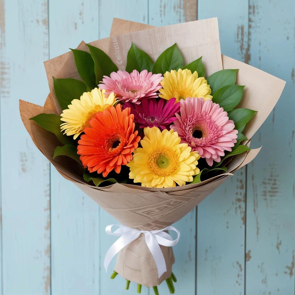 Букет цветов из: Герберы в Ореховке