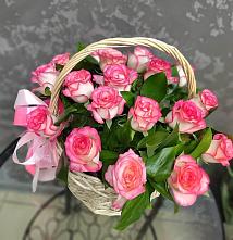 Цветочная композиция из Розы в корзине #REPLACE_PRED# Ореховке