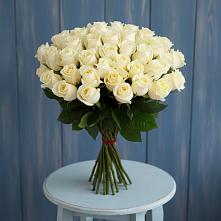 Букет 51 Белая роза Эдлесс Лав в Ореховке