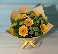 Букет цветов из:  Герберы и Хризантемы в Ореховке