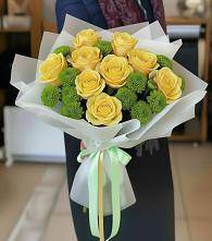 Букет цветов из:  Хризантемы и Розы в Ореховке