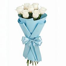 Букет 7 белых роз Проуд в Ореховке