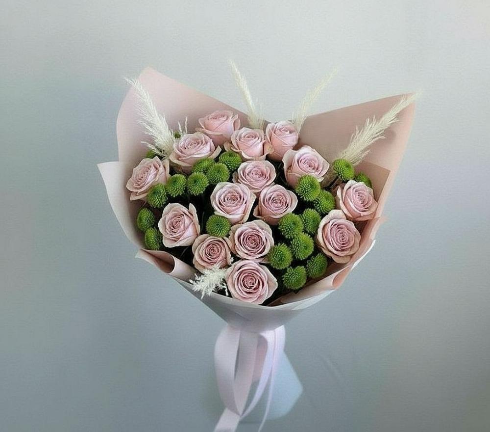 Букет цветов из: Розы и Хризантемы в Ореховке