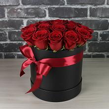 Цветочная композиция из Розы в шляпной коробке в Ореховке