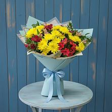 Букет цветов из:  Альстромерии и Хризантемы в Ореховке