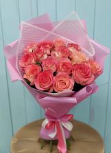 Букет 15 Розовых роз Равель в Ореховке