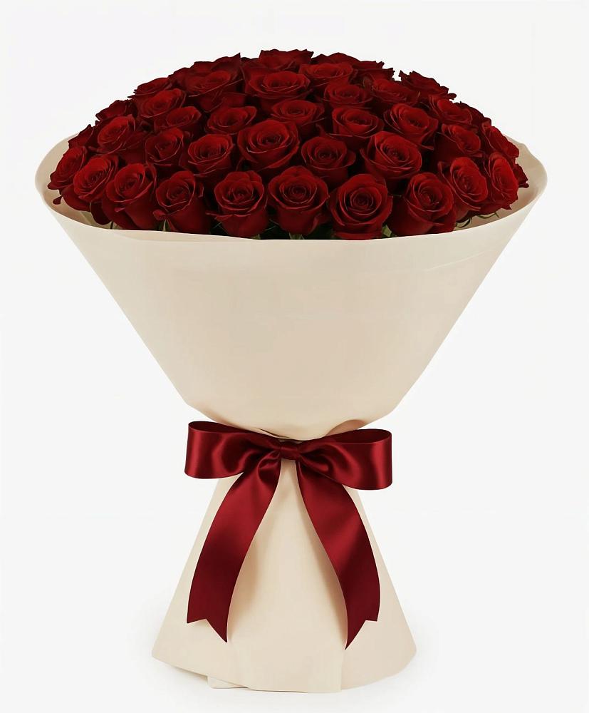 Букет 101 Бордовая роза Блэк Бакарра в Ореховке